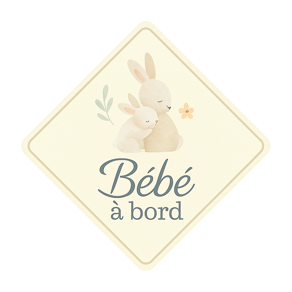 Panneau “Bébé à bord” – Version poétique et personnalisable