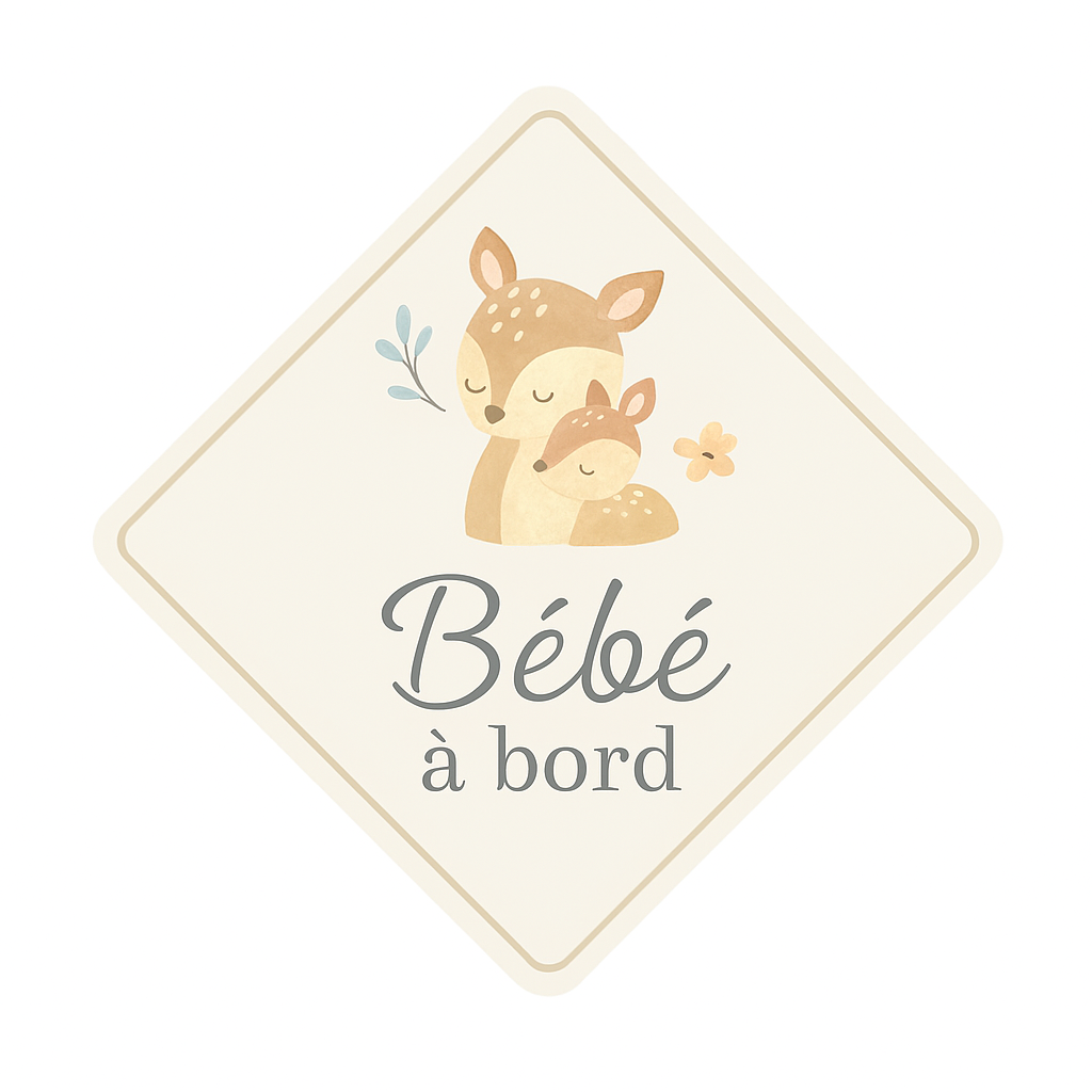 Panneau “Bébé à bord” – Version poétique et personnalisable