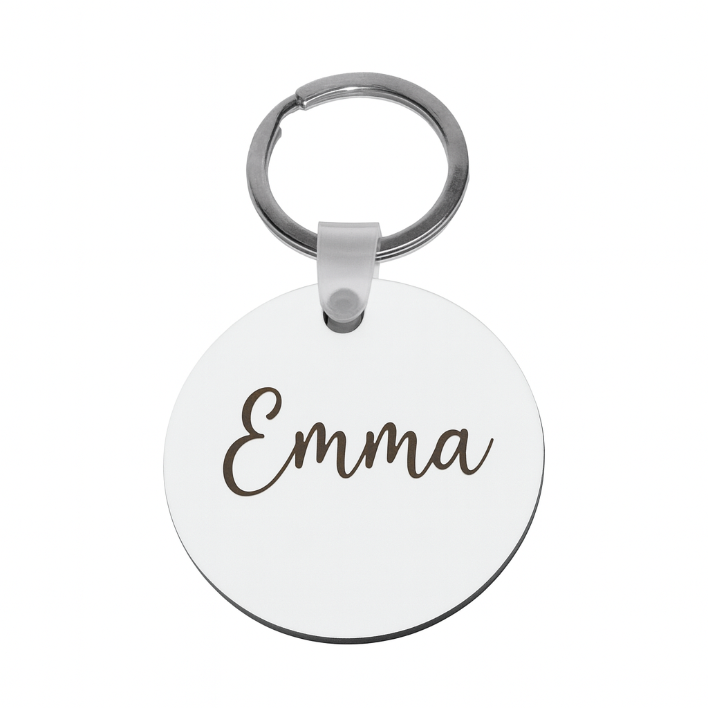 Porte‑clé rond personnalisable – Sublimation une face
