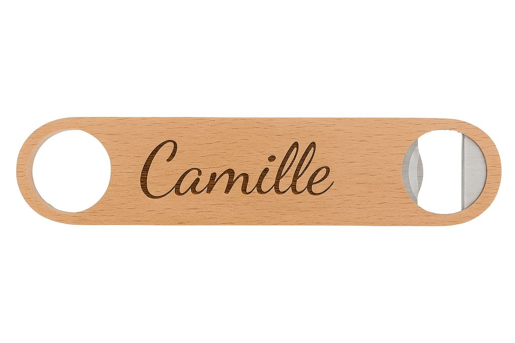 Décapsuleur en bois – Gravure personnalisée
