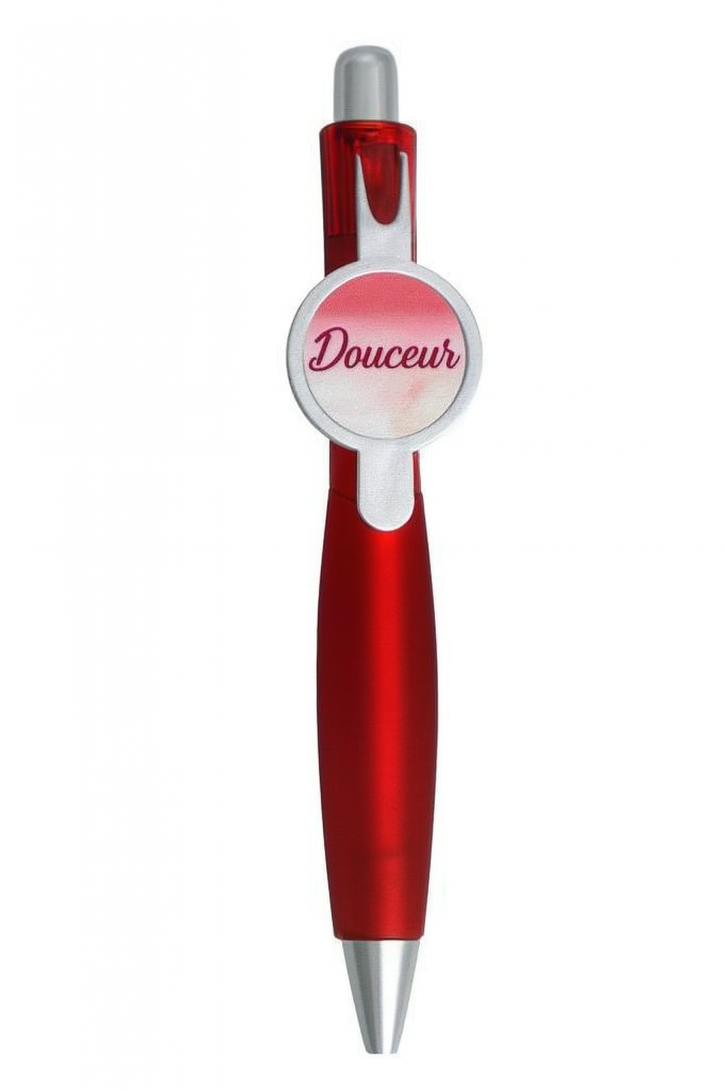 🖊️ Stylo rouge personnalisé – Médaillon sublimable