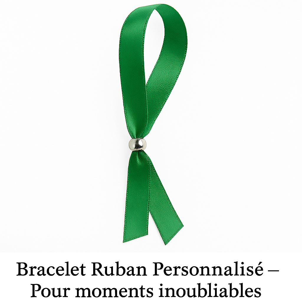 🎀 Bracelet Ruban Personnalisé – Pour moments inoubliables