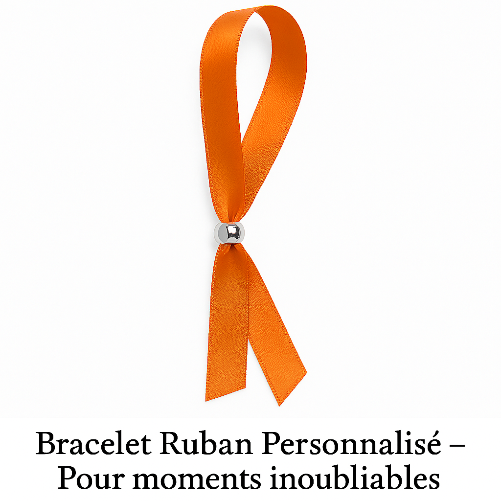 🎀 Bracelet Ruban Personnalisé – Pour moments inoubliables