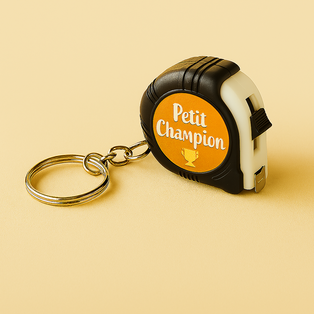 🛠️ Porte-clés mètre ruban personnalisable – 1 mètre avec verrouillage
