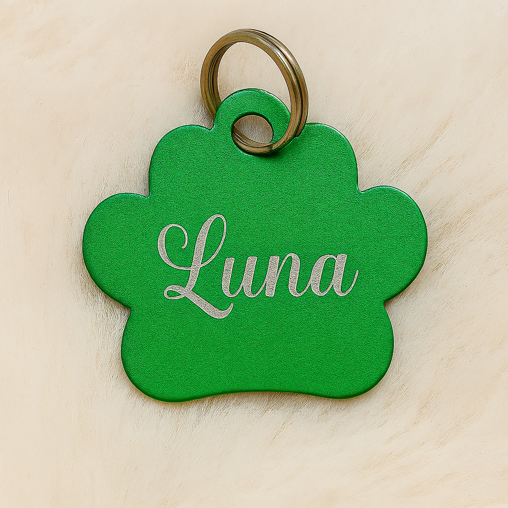 🐾 Médaille personnalisée pour animaux – Gravure laser haute qualité