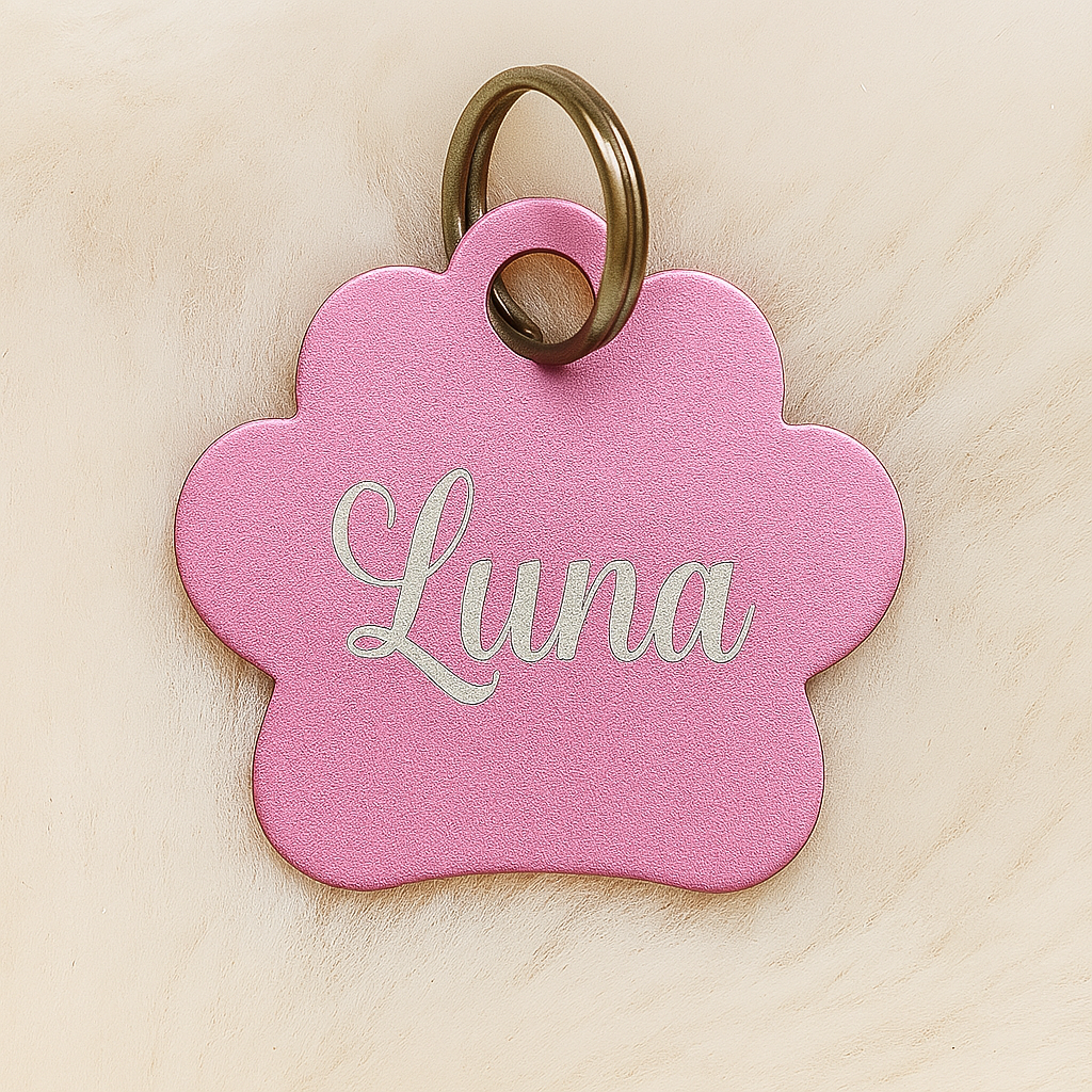 🐾 Médaille personnalisée pour animaux – Gravure laser haute qualité