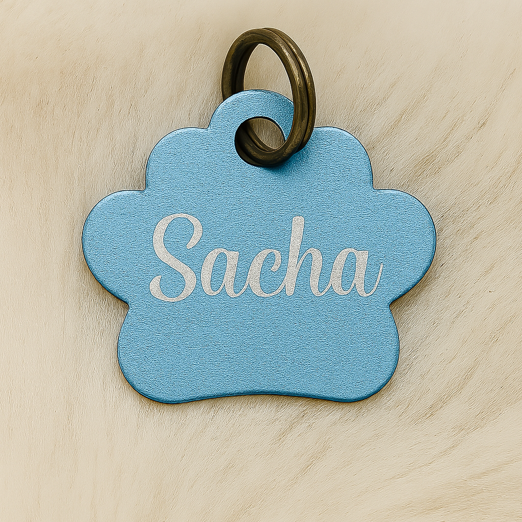 🐾 Médaille personnalisée pour animaux – Gravure laser haute qualité