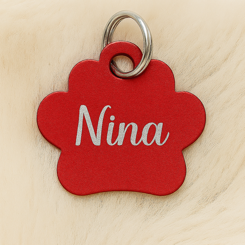 🐾 Médaille personnalisée pour animaux – Gravure laser haute qualité