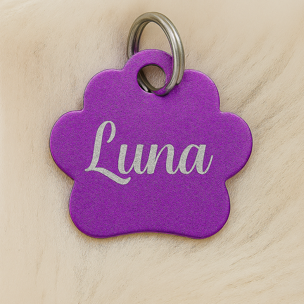 🐾 Médaille personnalisée pour animaux – Gravure laser haute qualité