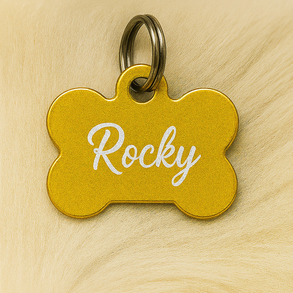 🐾 Médaille personnalisée pour animaux – Gravure laser haute qualité