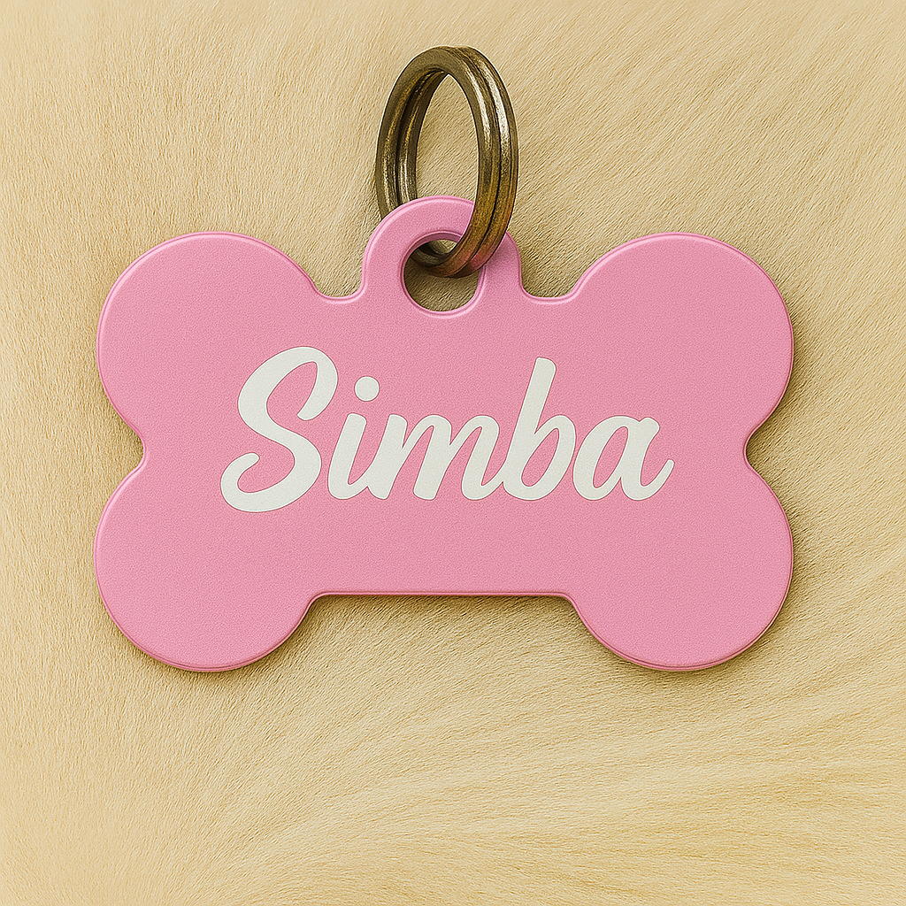 🐾 Médaille personnalisée pour animaux – Gravure laser haute qualité