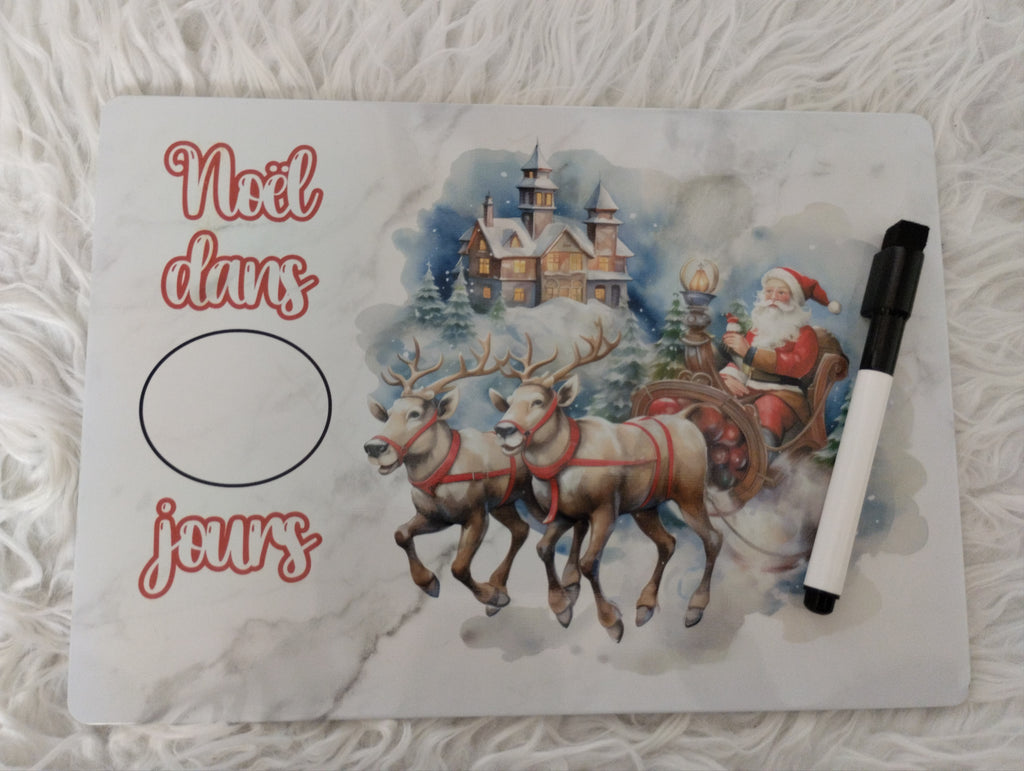 🎄 Tableau Compte‑à‑Rebours de Noël – Format A4