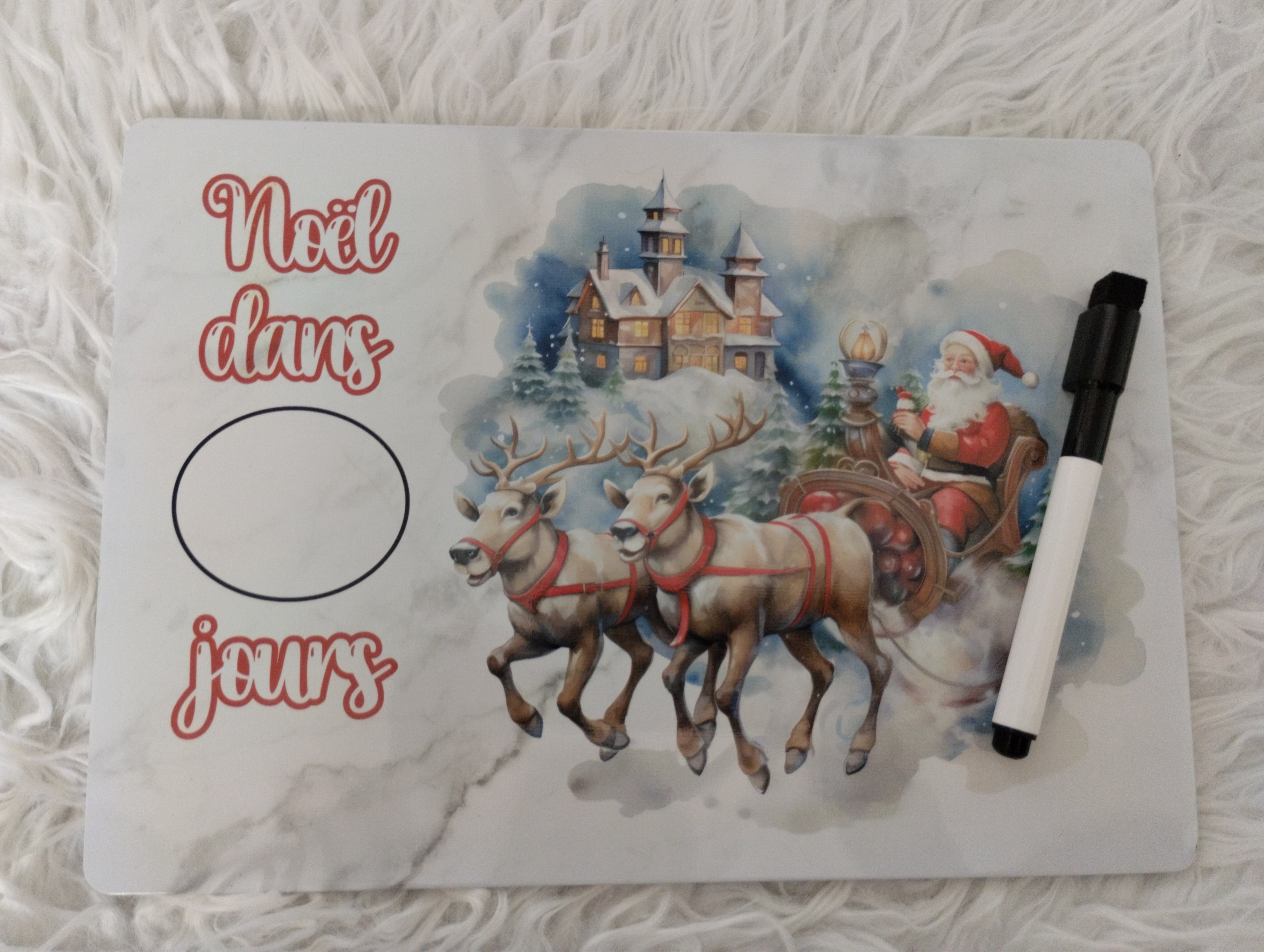 🎄 Tableau Compte‑à‑Rebours de Noël – Format A4