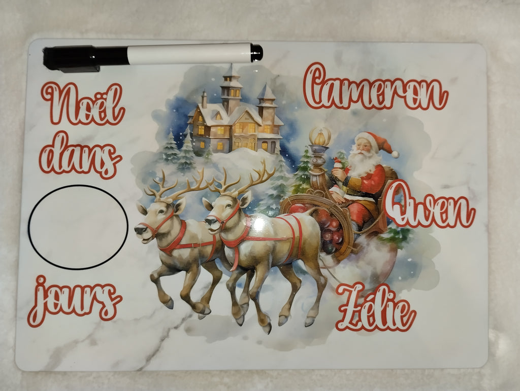 🎄 Tableau Compte‑à‑Rebours de Noël – Format A4