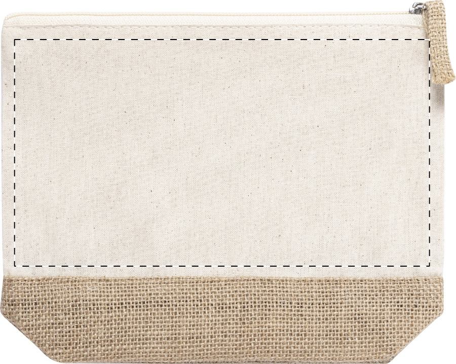 ✨ Trousse tendance en coton et jute – personnalisable