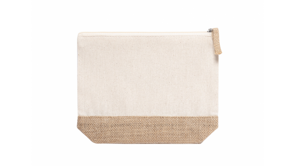 ✨ Trousse tendance en coton et jute – personnalisable