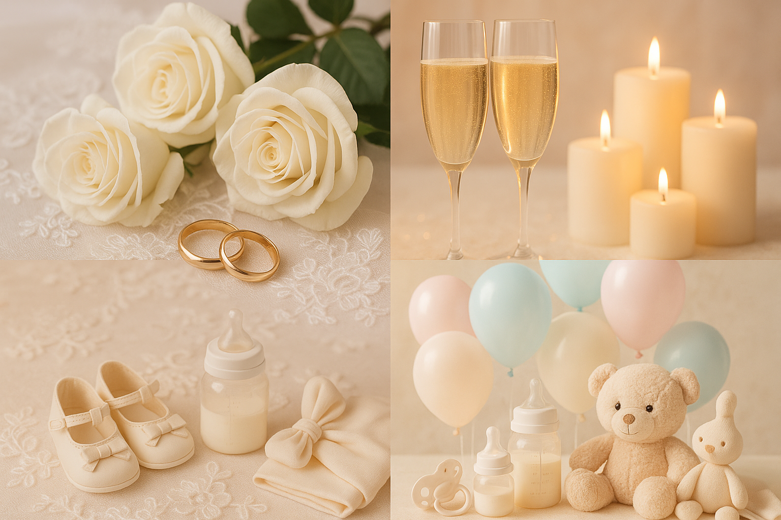 collage mariage, anniversaire, babyshower..