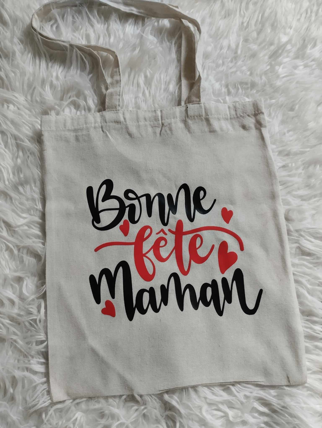 Sac en Toile Personnalisable "Bonne fête Maman"
