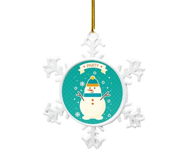 ❄️ Ornement flocon de neige métallique