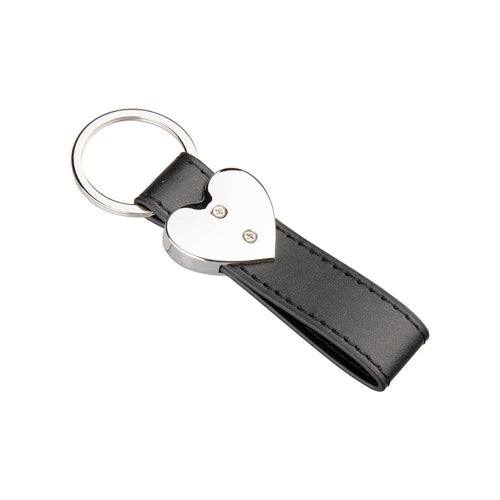 Porte-clés Coeur en métal & simili cuir