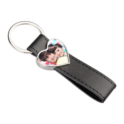 Porte-clés Coeur en métal & simili cuir