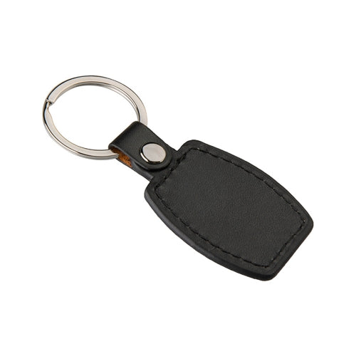 Porte-clés Ovale en métal & simili cuir